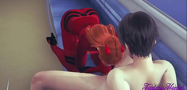 trendsEvangelion Hentai 3D - Shinji handjob blowjob and fucks Asuka in a Train - Anime Manga Japanese Porn